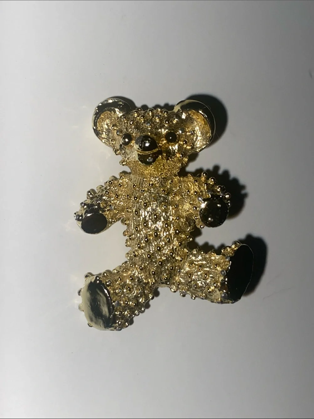 Vintage Gold Teddy Bear Pin Brooch